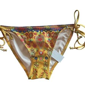 Floral Yellow Bikini Bottom